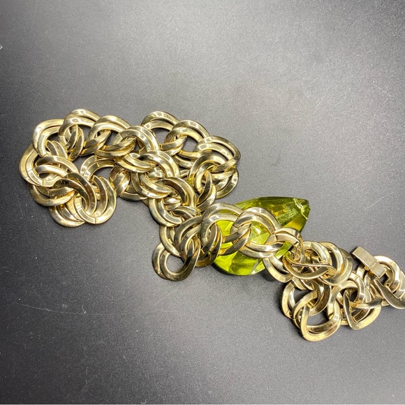 Vintage Chunky Gold Tone Double Link Necklace Circa 1980's - Picture 7 of 10